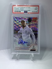 Gabriel Jesus 2021-22 Topps Stadium CC UEFA Red Wave Refractor Auto  1/5 PSA 9