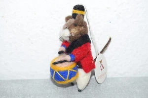 Amica Filzfigur 11cm Fair Trade No Plastic felt Trommler Drummer Mouse Maus - Bild 1 von 5