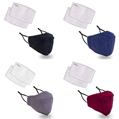 Lavabili Riutilizzabili Cotone Maschera Protezione Bocca Comprente Confezione Di - Immagine 1 di 4