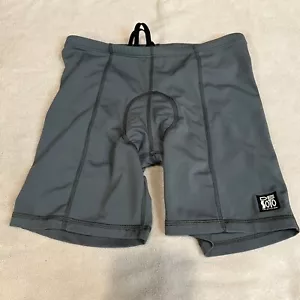 De Soto Shorts Adult Size Medium Gray Triathlon Cycling Padded Drawstring Mens - Picture 1 of 6