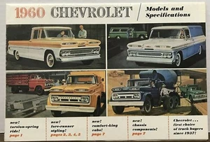 1960 CHEVROLET TRUCK MODELS AND SPECIFICATIONS SALES BROCHURE - Picture 1 of 8
