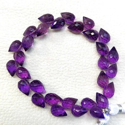 Cuarzo color amatista 9x6 a 10x7 mm facetado flor brote cuentas 7" hilo Foto 1 de 4