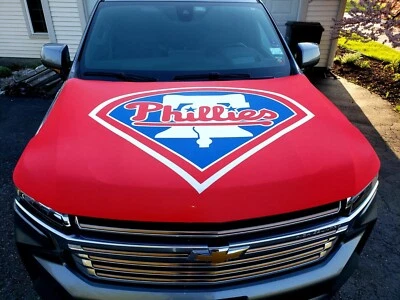 Philadelphia Phillies Auto Hood Cover | Sports Flags | Hood Covers | MLB Flags - Image 1 of 4