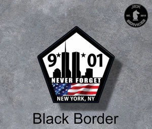 9-11 Never Forget Memorial Waterproof Sticker Decal for Water Bottles & Laptops - Picture 1 of 3
