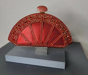 NUEVO CLUCTH ROJO CRISTAL NOCHE PEDRERÍA CLUCT - Imagen 1 de 8