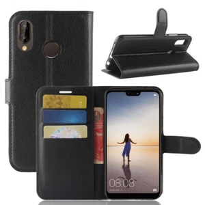 Funda blanda con ranura para billetera abatible para Huawei P20 Lite/cubierta/soporte para tarjeta bolsa con soporte - Imagen 1 de 15