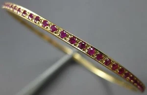 BRAZALETE BRAZALETE DE 2.05CT AAA ROSA RUBÍ 18KT ORO AMARILLO 3D ETERNIDAD - Imagen 1 de 5