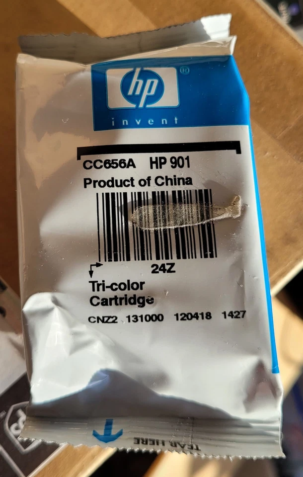 Brandneu Versiegelte Folie Original HP 901 Tri-Color Tintenpatrone CC656A HP901 - Bild 1 von 1