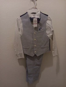 Nautica Boys 4-PC Light Blue Vest Set Formal Dressyy6 NWT - Picture 1 of 5