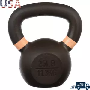 Cast Iron Kettlebell 25lbs Weight Resistance Strength Training Workout New - Picture 1 of 8