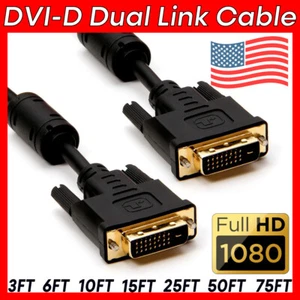DVI auf DVI Kabel Digital Dual Link DVI-D Kabel HDTV Projektor Monitor Kabel SET - Bild 1 von 11