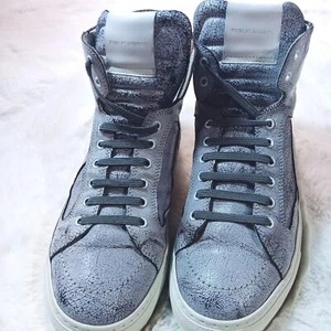 Public School Artel Men's Size 10M high tops cracked leather Shoes  - Picture 1 of 17