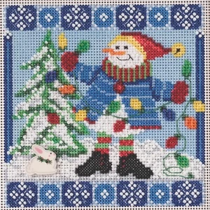 Mr Jack Frost Beaded Cross Stitch Kit Mill Hill 2015 Buttons & Beads Winter - Picture 1 of 2