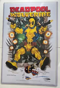 Deadpool & Wolverine Lithograph Autographed by Kurt Lehner W Protective Sleeve - Foto 1 di 3