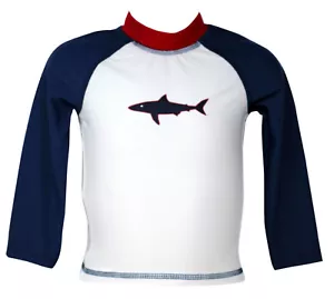 Ex High Street Boy's Shark Rash Guard Weste Shirt UPF50 Schutz für Kinder - Bild 1 von 4