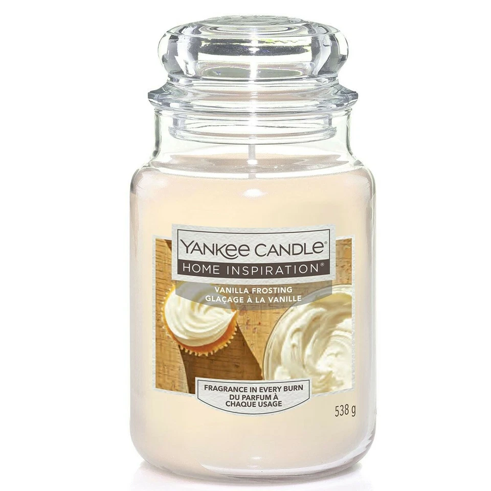 Yankee Candle Jar Large 538gr Vanilla Frosting Duration From 90 a 120 Hours