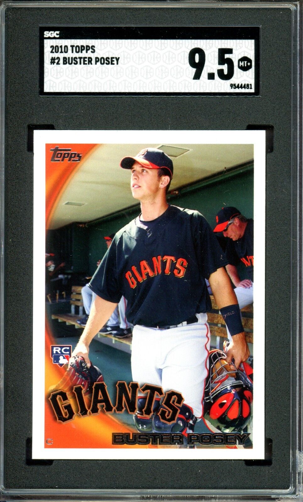 BUSTER POSEY ~ 2010 Topps Rookie Card RC #2 ~ Graded SGC 9.5 MINT+ (#481)