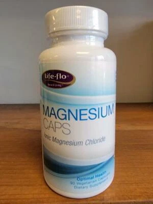 Cápsulas de magnesio Life Flo 90 cápsulas vegetarianas cloruro de magnesio iónico 22/04 Foto 1 de 3