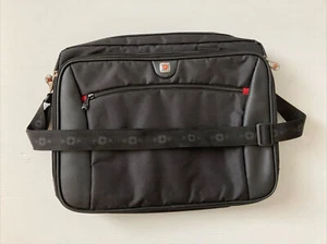 Swiss Army Wenger Men's Gray Laptop Bag Messenger 11x15 Padded Pockets Softshell - Picture 1 of 10