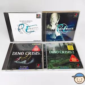 PS1 Parasite Eve Dino Crisis 1 2 Set Square Capcom PlayStation Horror Japan - Picture 1 of 24