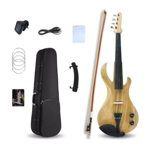 4 String guitar head 4/4 Electric Violin New guitar shape Solid wood Power - Picture 1 of 12