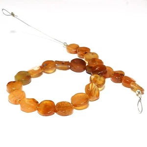 Carnelian Smooth Round Coin Bead Briolette Natural Loose Gemstone Making Jewelry - Picture 1 of 3