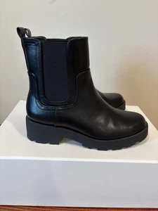 Old Navy Boots Women’s Size 7 New Faux Leather Black Grunge - Picture 1 of 7