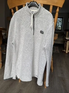 Weird Fish Mens Grey Quarter Zip Jumper Macaroni Pullover Size XL - Picture 1 of 10
