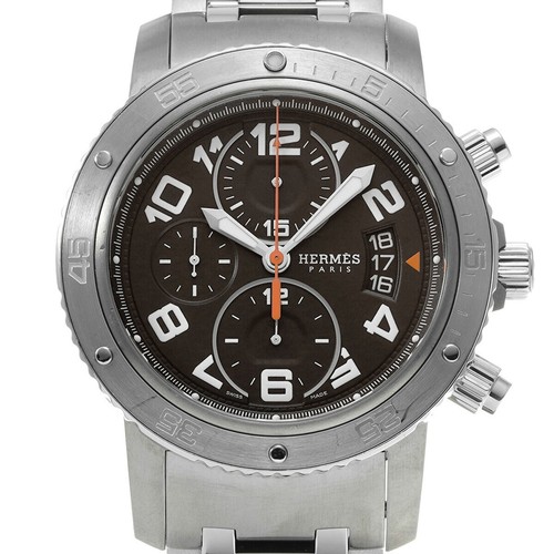 HERMÈS OROLOGIO HERMES CLIPPER DIVER CRONOGRAFO CP2.941 AUTOMATICO TITANIO SS GRIGIO UOMO