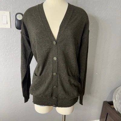 Cárdigan Lanvin River 2010 100 % lana laina, gris, M Foto 1 de 4