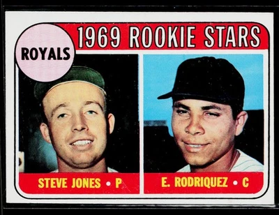 Royals 1969 Rookie Stars Steve Jones/Eliseo Rodriguez 1969 Topps #49 RC ERROR - Image 1 of 2