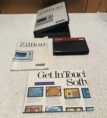 Vintage Zillion Sega Master System Complete CIB 1987 w/ Manual Rare Poster - Image 1 of 4