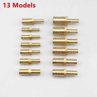 Union Hose Barb Brass Fitting Splicer Gas Fuel Reducer - Image 1 of 4