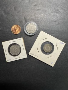 Malaysia Malaya 1 5 10 Cents Sen Lot Of 4 Coins Collection World Foreign - Picture 1 of 2