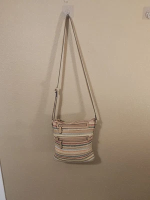 GIANI BERNINI Multicolored Straw Woven North South Small Crossbody - Image 1 of 4