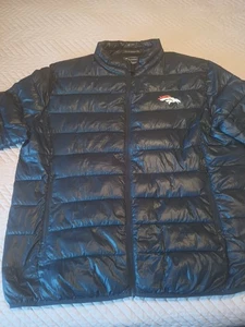 Denver Broncos Fanatics NFL Pro Line Quilted Puffer Coat Jacket Blue Size 3XL  - Picture 1 of 12