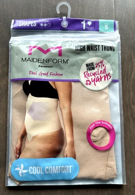 Maidenform Flexees Tanga Cintura Alta Suavizante Prendas Moldeadoras Frescas Cómodas Beige Pequeño Foto 1 de 4
