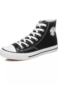 ZGR Womens Canvas Sneakers High Top Lace ups Casual Walking Shoes - Picture 1 of 7