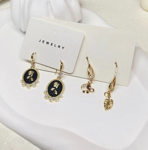 Custom Your Own Charms Earrings Fashion Charms Tiny Pendants Stud Ear Hook Gift - Picture 1 of 16