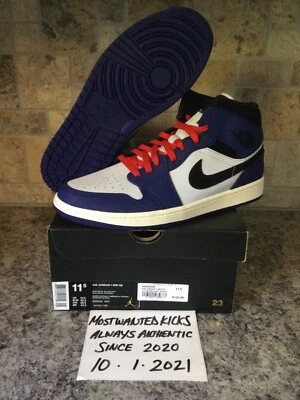DS 2018 Nike Air Jordan Retro 1 Mid SE Deep Royal para hombre talla 11,5 Foto 1 de 4