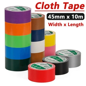 Duct Gaffer Heavy Duty Waterproof Cloth Tape 45mm x 10m Colord Strong Easy Tape - Picture 1 of 20
