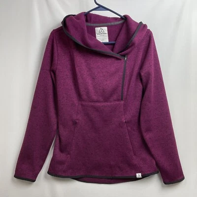 Sudadera Pullover Diseño Alpino Moto 1/4 Cremallera Mujer Pequeña Tejido Magenta Foto 1 de 4