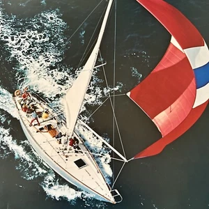 Vintage 1973 Long Beach CA Sailboat Poster Hilyard J. Brown 24x18” - Picture 1 of 6