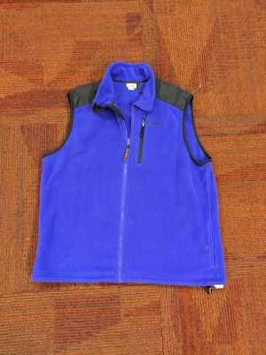 Vintage LL Bean USA MADE Vest Jacket Mens XL Extra Large Violet Blue Tall Fleece - Image 1 of 4