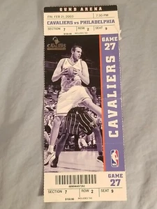 2-21-03 2003 Philadelphia 76ers v Cleveland Cavaliers Ticket Stub Iverson 41 pts - Picture 1 of 2
