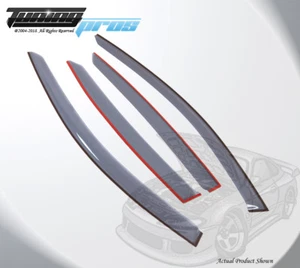 Deflector de visera de lluvia gris claro 4 piezas canal de salida para Acura ILX 2013-2015 - Imagen 1 de 3