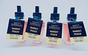 4 BATH & BODY WORKS WHITE BARN MARKET PEACH WALLFLOWERS FRAGRANCE REFILL 8 oz - Picture 1 of 11