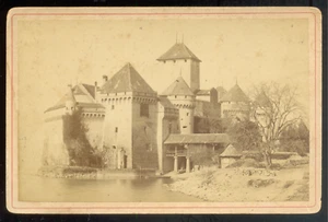 Suisse CARTE CABINET Fisher Frères à Vevey, Château Chillon Albumen print c.1878 - Picture 1 of 2
