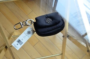 Tory Burch Britten Nylon Puffy Card Case Black - Picture 1 of 8