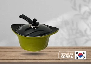 MADE IN KOREA 2.5L Non-Stick 3D Ceramic Stock High Pot Cookware 24cm (9-1/2'') - Foto 1 di 7